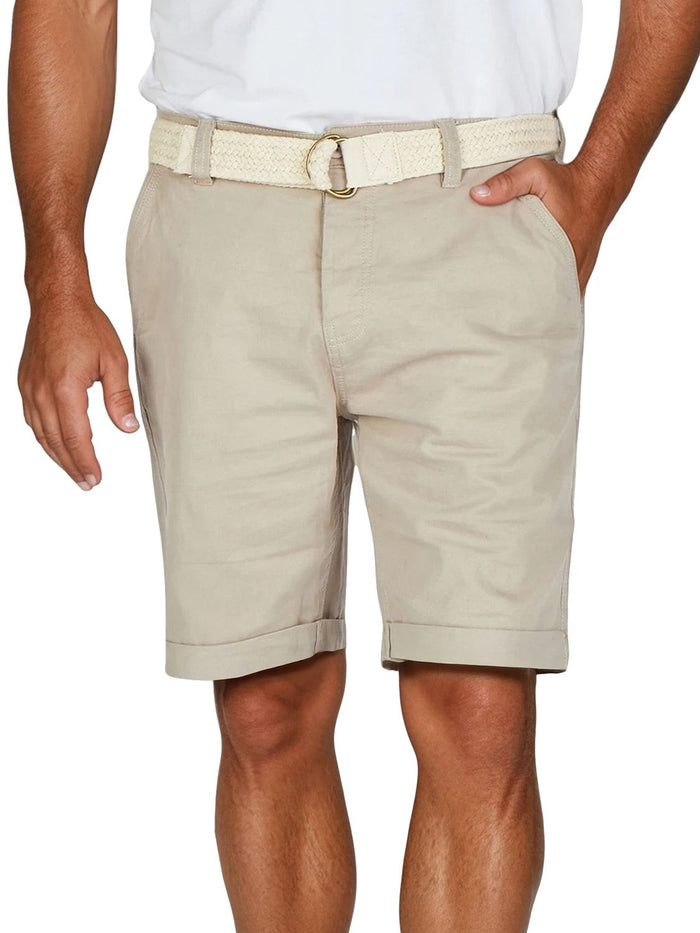 DENIMFY Chino Shorts Herren mit Gürtel Regular Fit DFLio