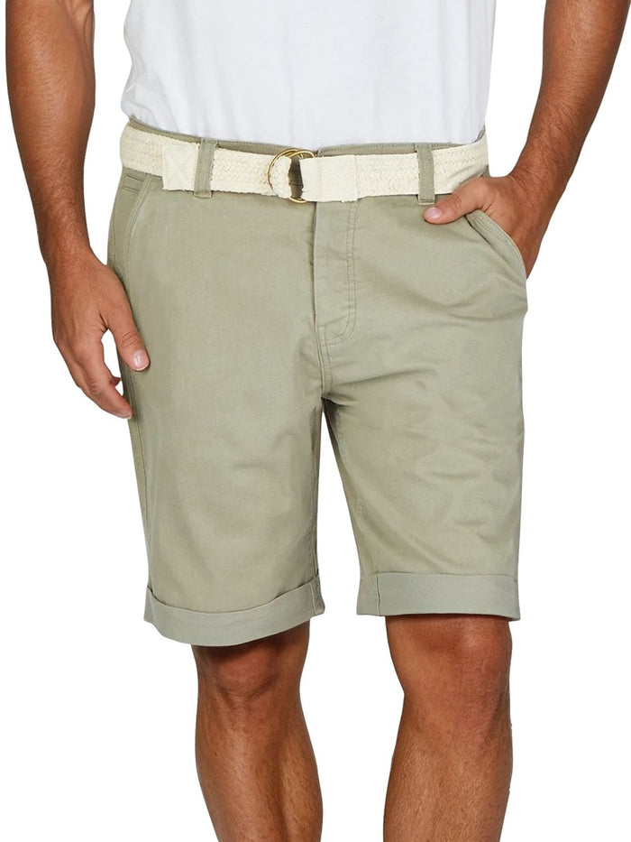 DENIMFY Chino Shorts Herren mit Gürtel Regular Fit DFLio