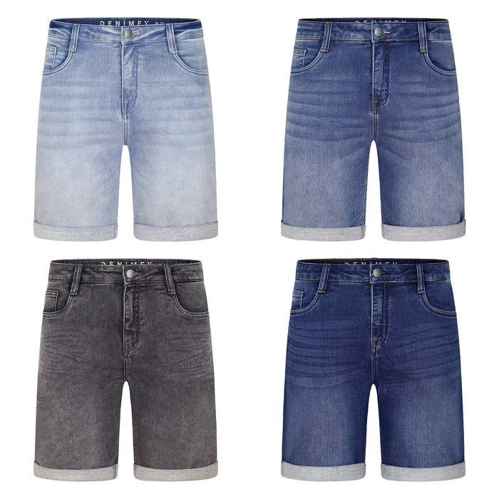 DENIMFY Jeans Shorts Herren Stretch Kurz Regular Fit DFAri