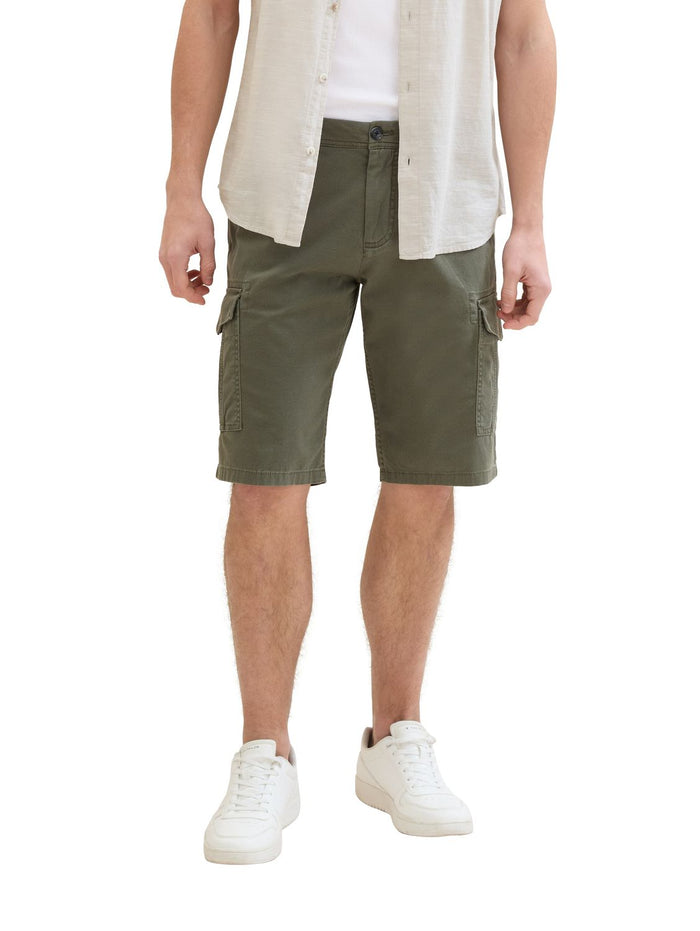 Tom Tailor Herren Cargo Short REGULAR PRINTED CARGO SHORTS - Mid Waist Regular Fit