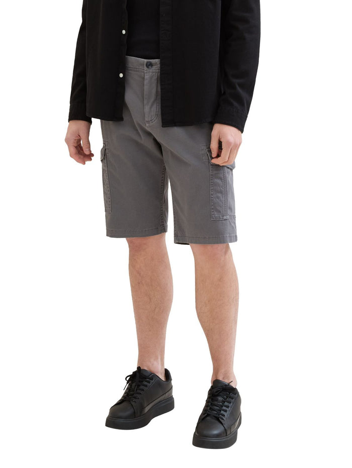 Tom Tailor Herren Cargo Short REGULAR PRINTED CARGO SHORTS - Mid Waist Regular Fit