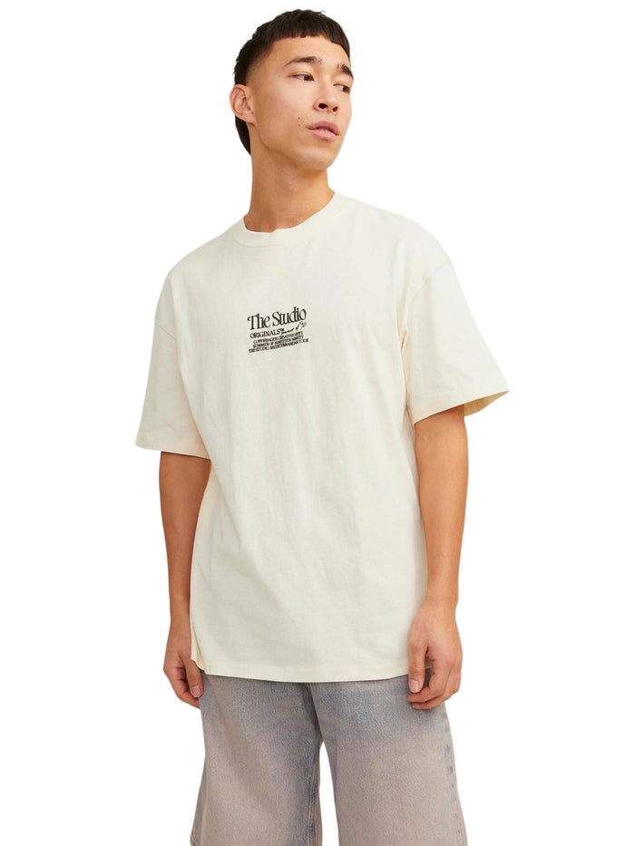 Jack & Jones Herren Rundhals T-Shirt JORNOTO GRAPHIC BACK - Relaxed Fit