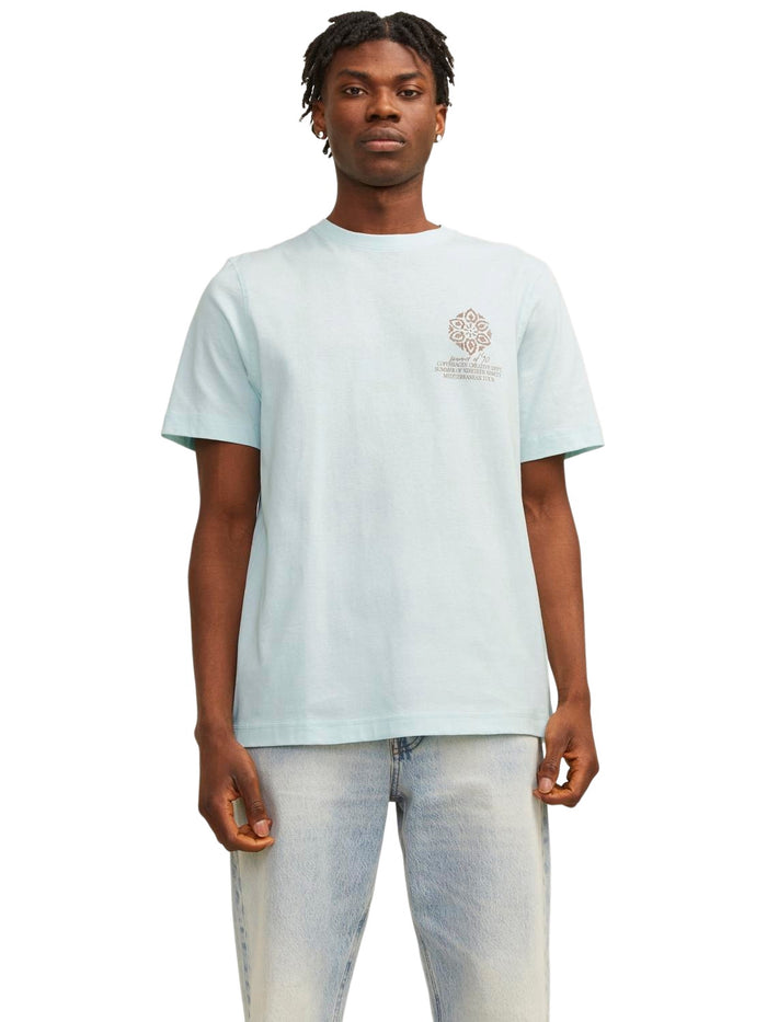 Jack & Jones Herren Rundhals T-Shirt JORNOTO GRAPHIC CHEST - Relaxed Fit