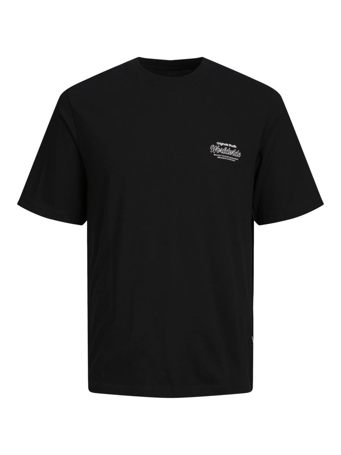 Jack & Jones Herren Rundhals T-Shirt JORSEQUOIA BACK - Relaxed Fit