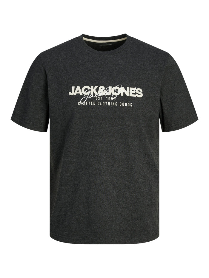 Jack & Jones Herren Rundhals T-Shirt JJALVIS - Regular Fit
