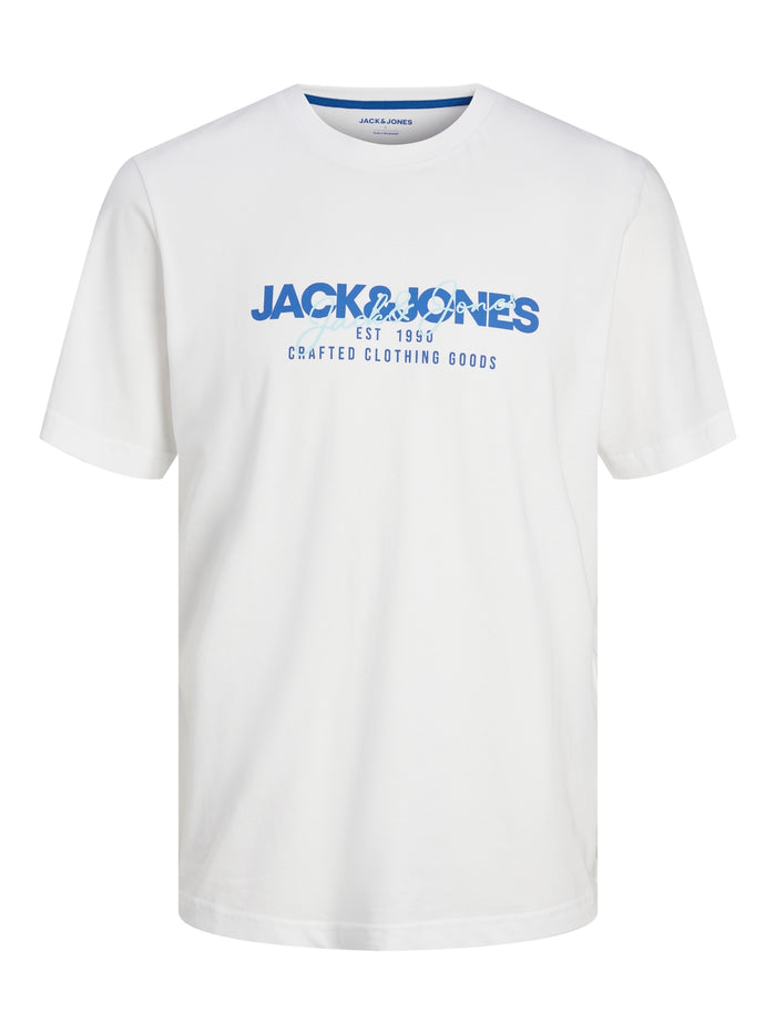 Jack & Jones Herren Rundhals T-Shirt JJALVIS - Regular Fit