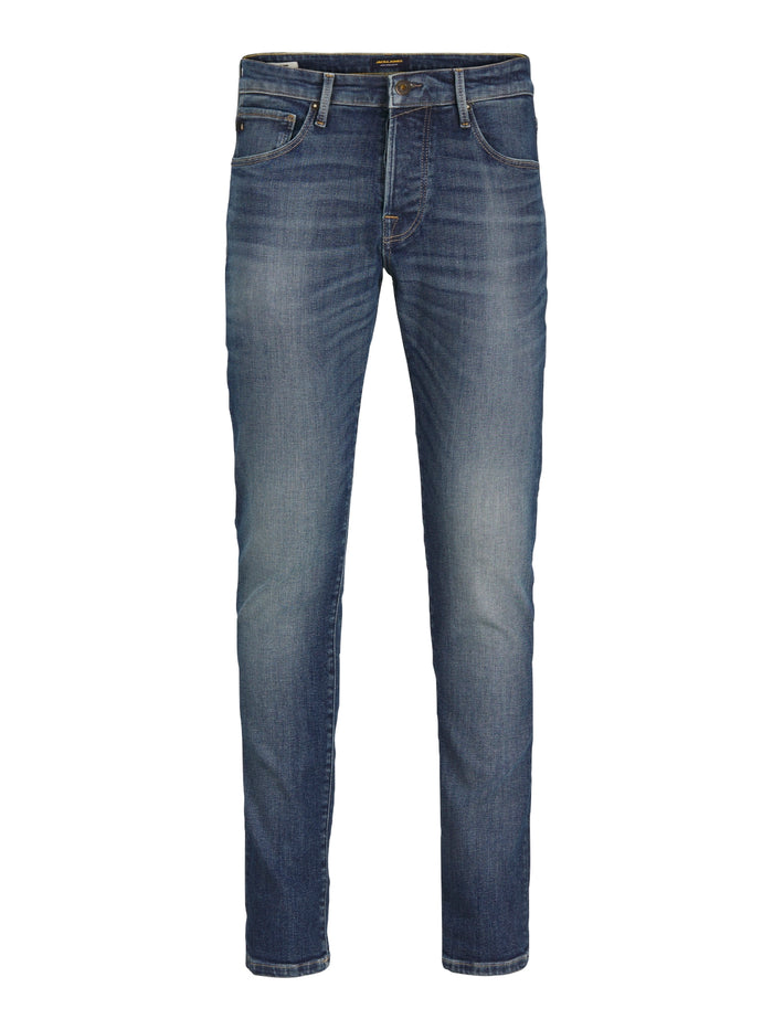 Jack & Jones Herren Jeans JJIGLENN JJICON - Low Waist - Slim Fit - Blau