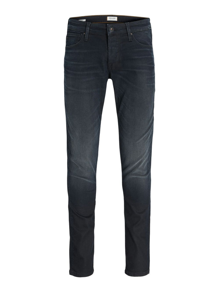 Jack & Jones Herren Jeans JJIGLENN JJICON - Low Waist - Slim Fit - Blau