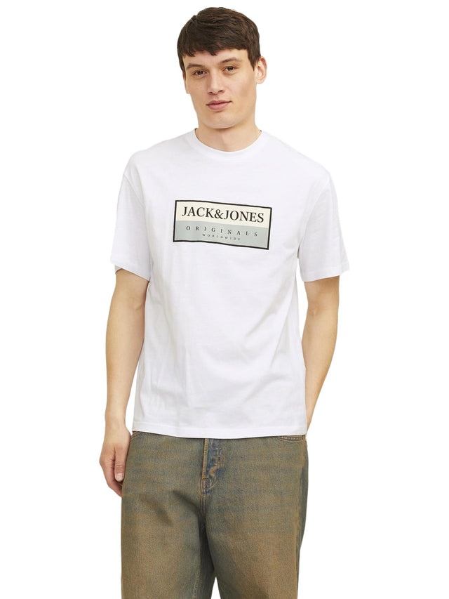 Jack & Jones Herren Rundhals T-Shirt JORFREDERIKSBERG - Relaxed Fit