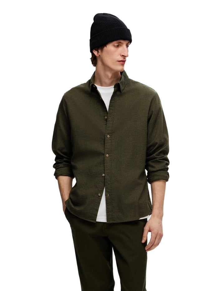 Selected Homme Herren Freizeithemd SLHSLIMOWEN-FLANNEL - Slim Fit