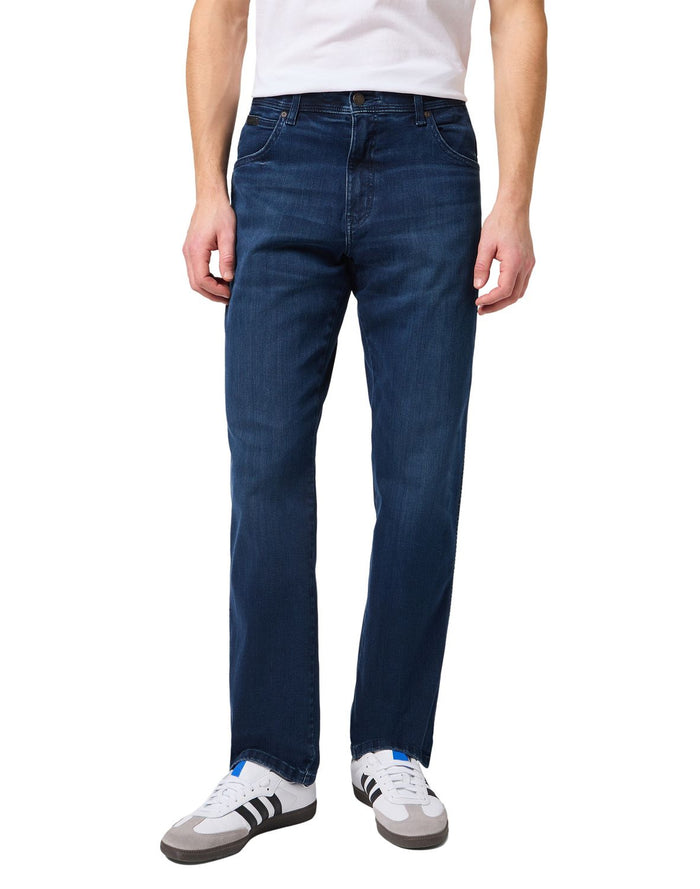 Wrangler Herren Jeans TEXAS -  Regular Fit - Blau - Arm Strong