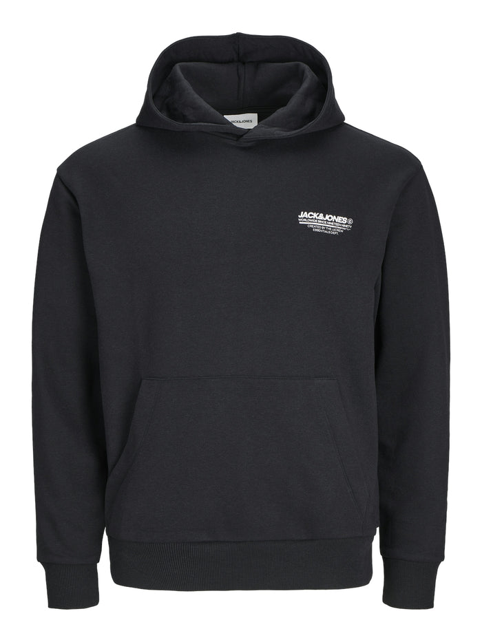 Jack & Jones Herren Hoodie Kapuzenpullover JJOLIVE- Relaxed Fit