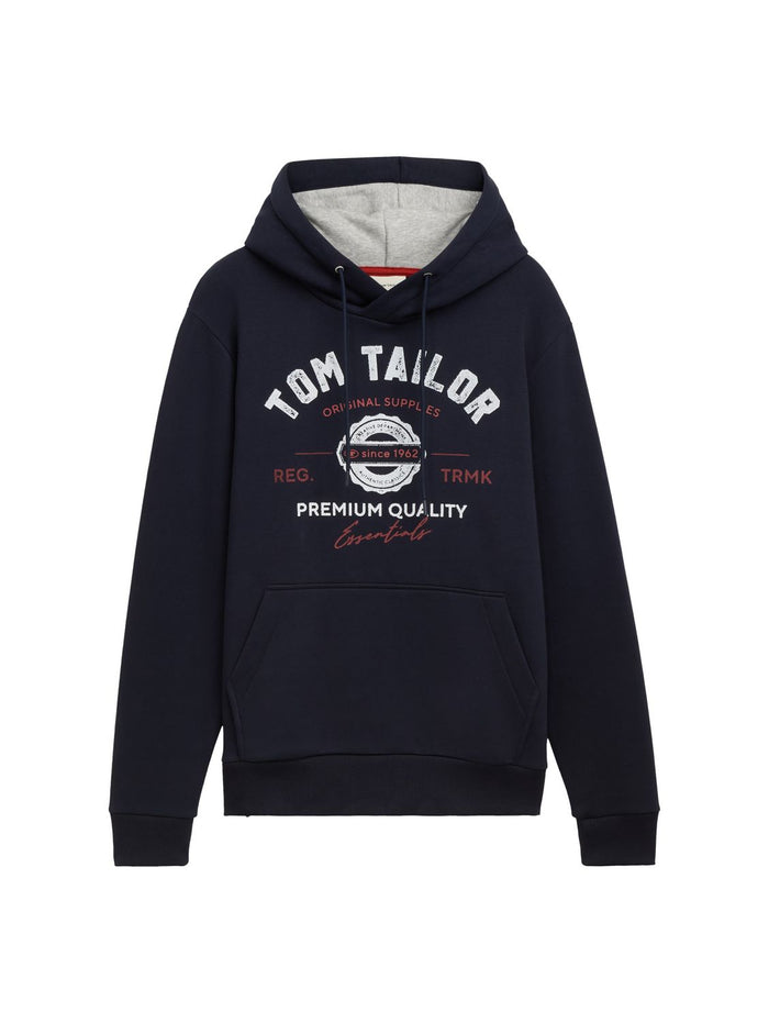 Tom Tailor Herren Kapuzenpullover PRINT - Regular Fit