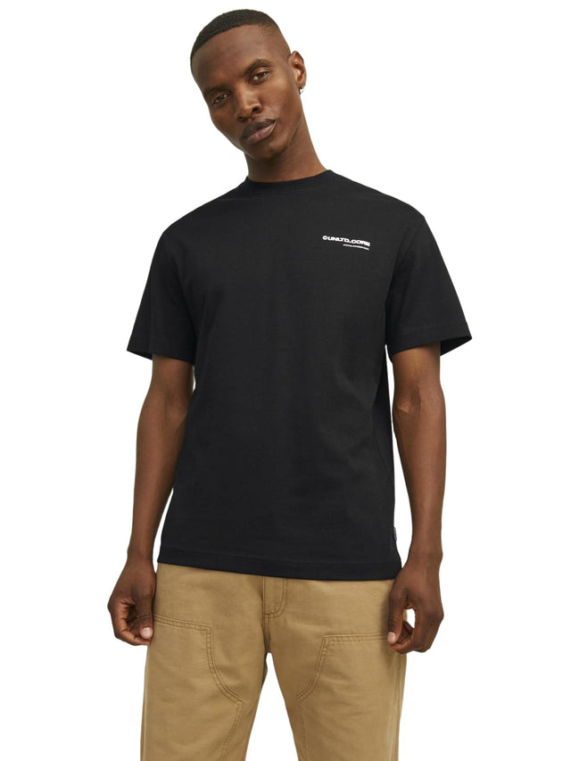 Jack & Jones Herren Rundhals T-Shirt  JCOAERO PRINT - Relaxed Fit