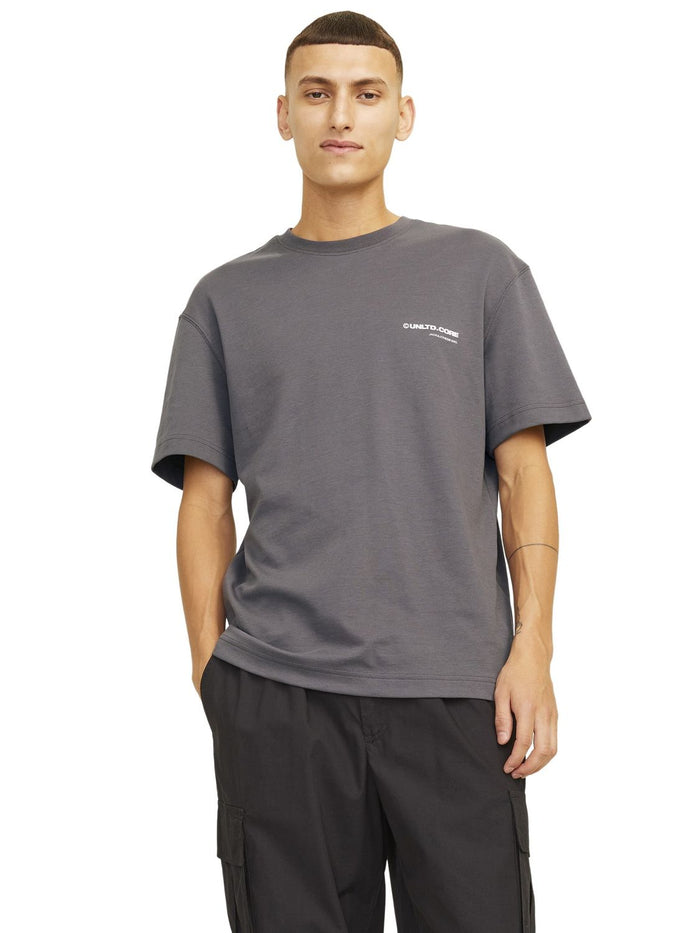 Jack & Jones Herren Rundhals T-Shirt  JCOAERO PRINT - Relaxed Fit