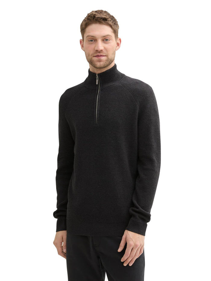 Tom Tailor Herren Stehkragen Pullover STRUCTURED KNIT TROYER- Regular