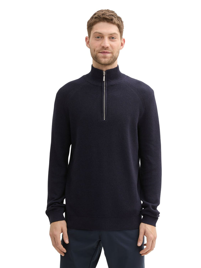 Tom Tailor Herren Stehkragen Pullover STRUCTURED KNIT TROYER- Regular