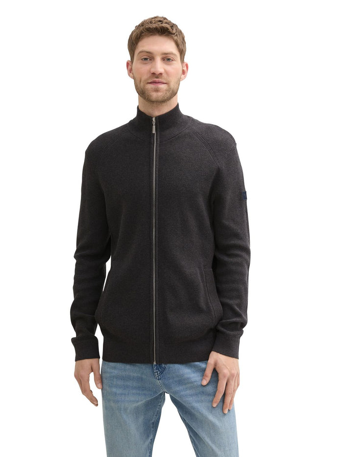 Tom Tailor Herren Strickjacke STRUCTURED KNIT - Regular Fit