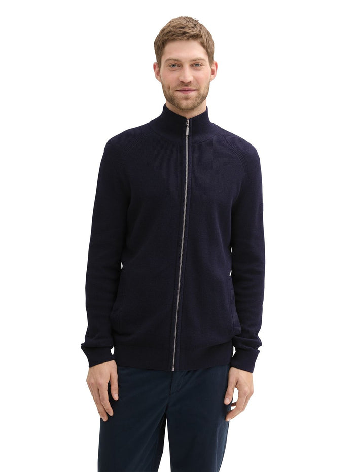 Tom Tailor Herren Strickjacke STRUCTURED KNIT - Regular Fit