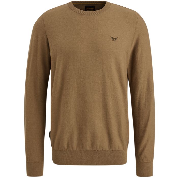 PME Legend Herren Rundhals Pullover R-NECK COTTON KNIT - Regular Fit