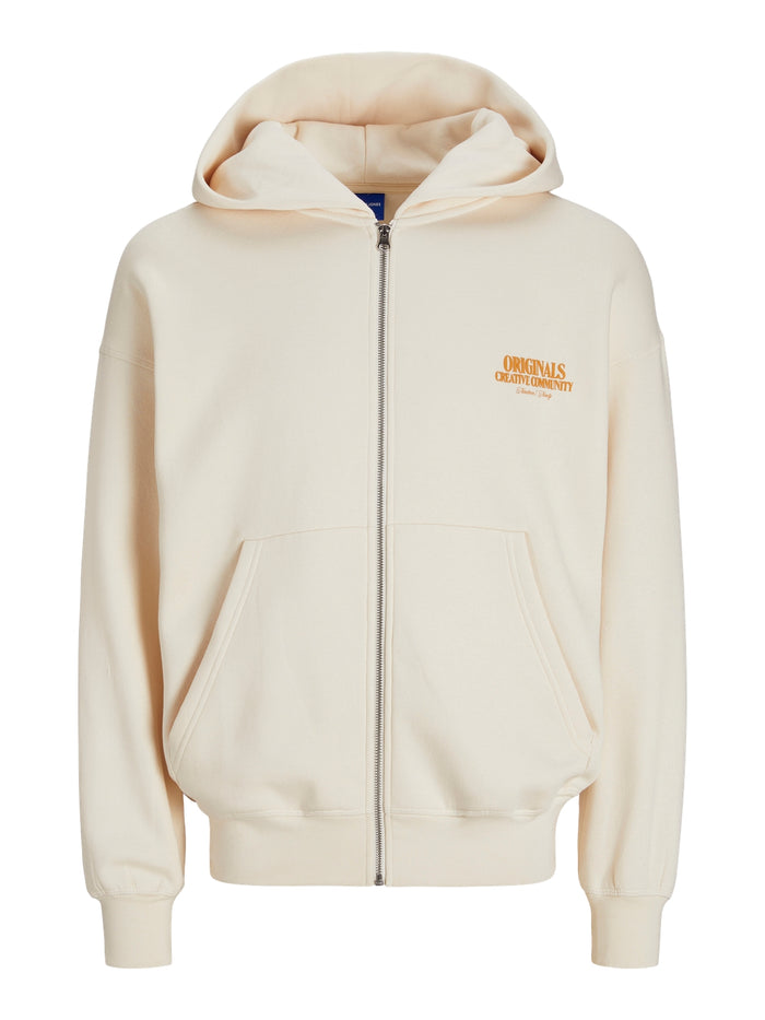 Jack & Jones Herren Hoodie Kapuzenpullover JORROXBURY ZIP - Relaxed Fit