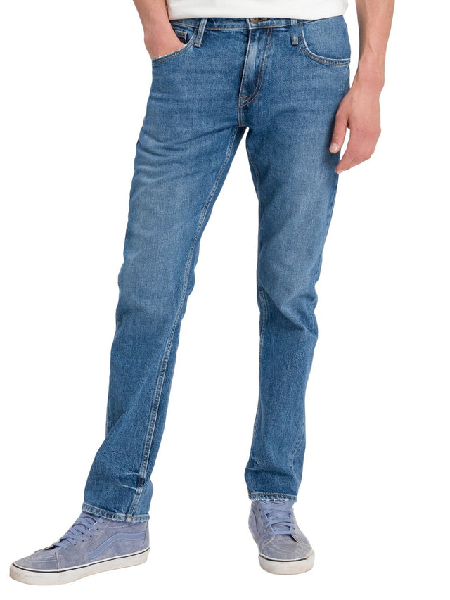 Cross Jeans Herren Jeans DAMIEN - Slim Fit - Blau - Vintage Blue