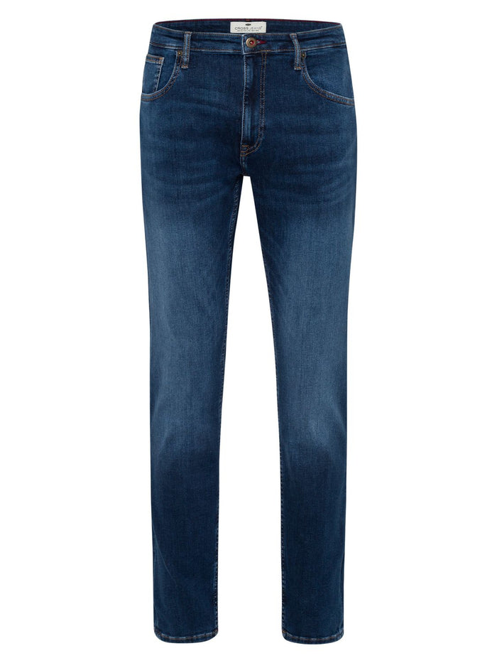 Cross Jeans Herren Jeans DAMIEN - Slim Fit - Blau - Blue