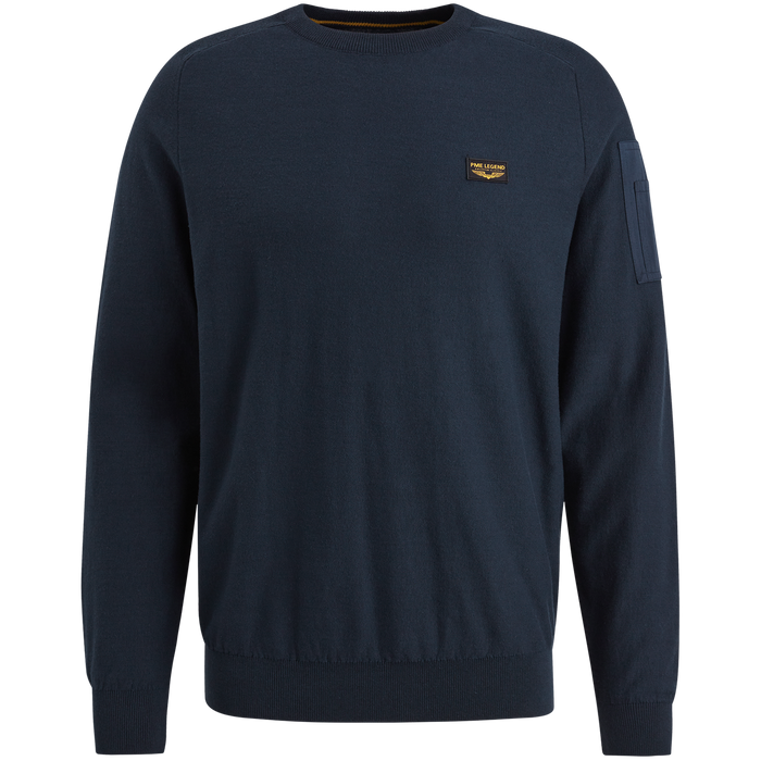 PME Legend Herren Rundhals Pullover R-NECK AMERICAN CLASSIC BUCKLEY KNIT - Regular Fit