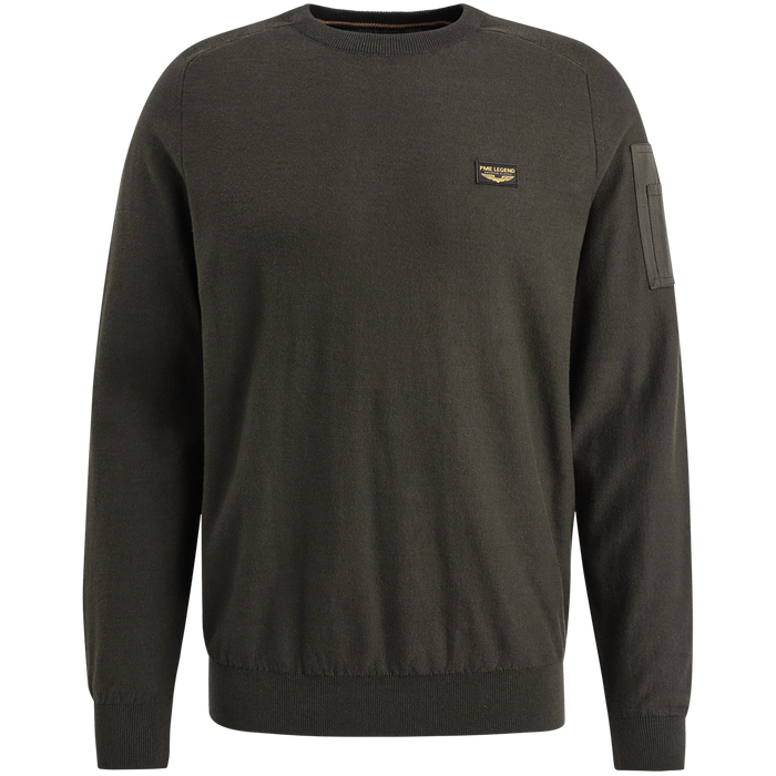 PME Legend Herren Rundhals Pullover R-NECK AMERICAN CLASSIC BUCKLEY KNIT - Regular Fit
