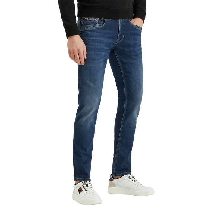 PME Legend Herren Jeans SKYRAK - Low Waist - Regular Fit - Blau Grau