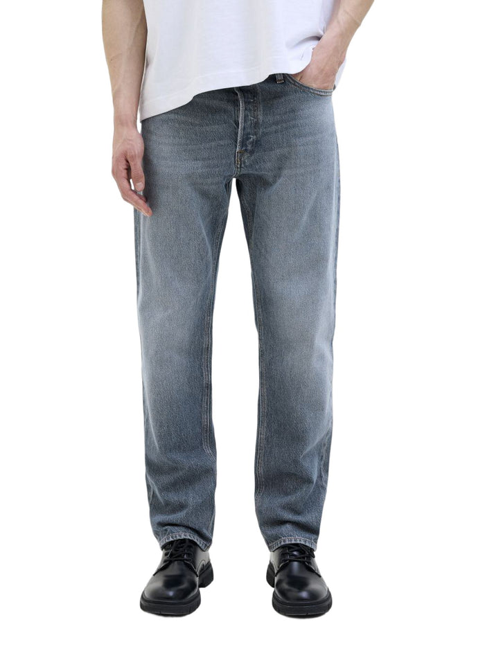 Jack & Jones Herren Jeans JJICHRIS JJORIGINAL High Waist - Relaxed Fit - Blau