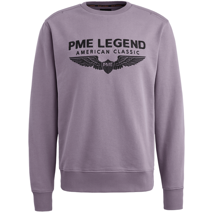 PME Legend Herren Rundhals Pullover CREWNECK SOFT TERRY WITH LOGO - Regular Fit