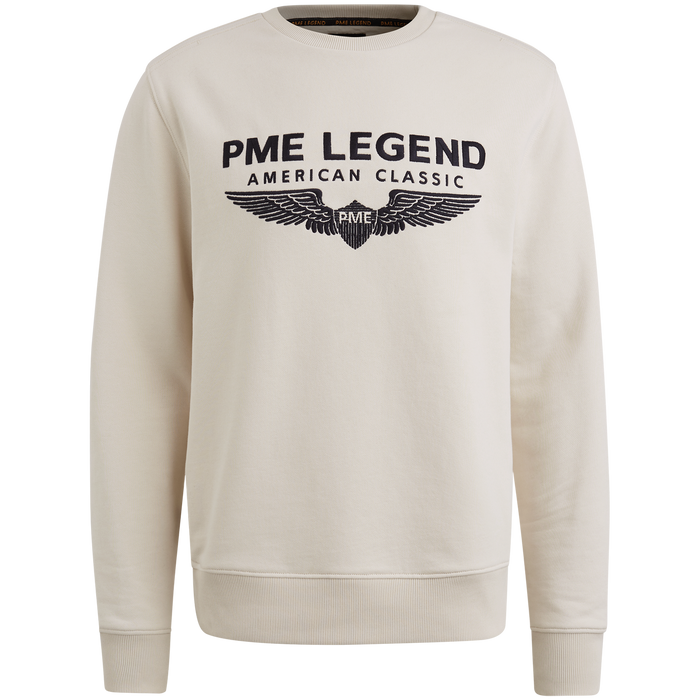 PME Legend Herren Rundhals Pullover CREWNECK SOFT TERRY WITH LOGO - Regular Fit