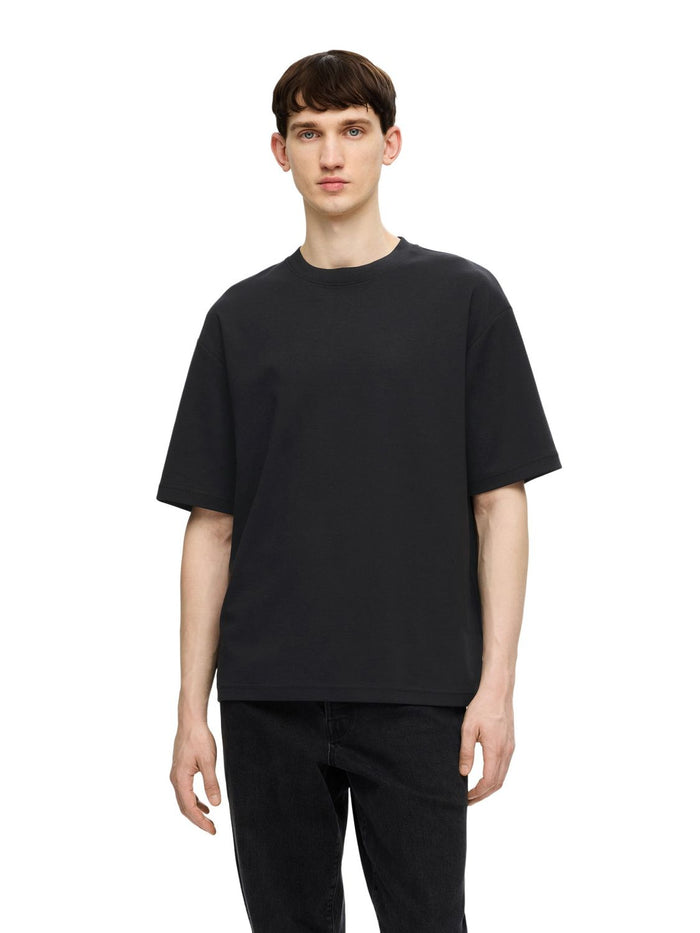 Selected Homme Herren Rundhals T-Shirt SLHLOOSEOSCAR - Relaxed Fit
