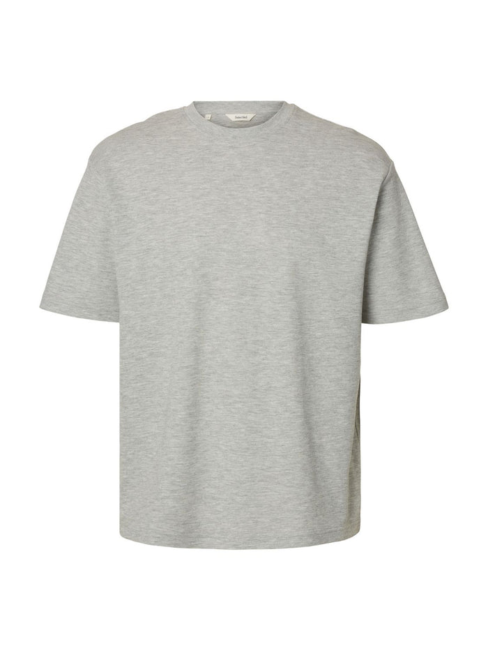 Selected Homme Herren Rundhals T-Shirt SLHLOOSEOSCAR - Relaxed Fit