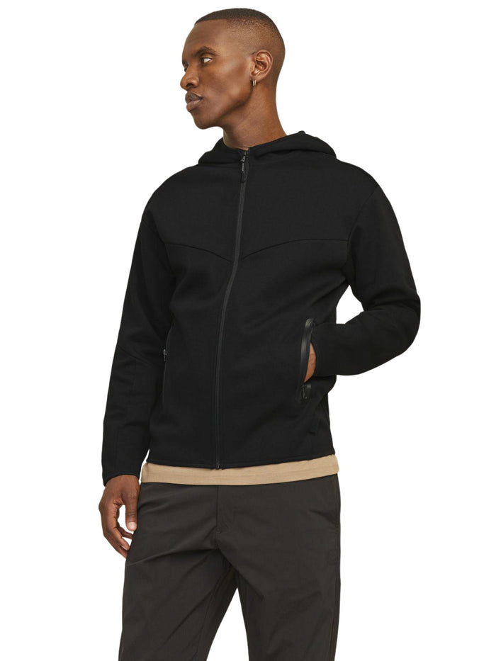 Jack & Jones Herren Hoodie Kapuzenpullover JCOFUSION SWEAT ZIP HOOD - Regular Fit