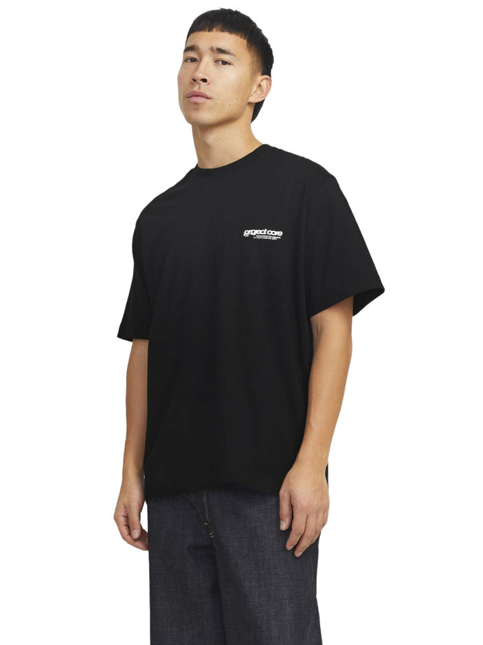 Jack & Jones Herren Rundhals T-Shirt  JCOUNION BACK PRINT - Relaxed Fit
