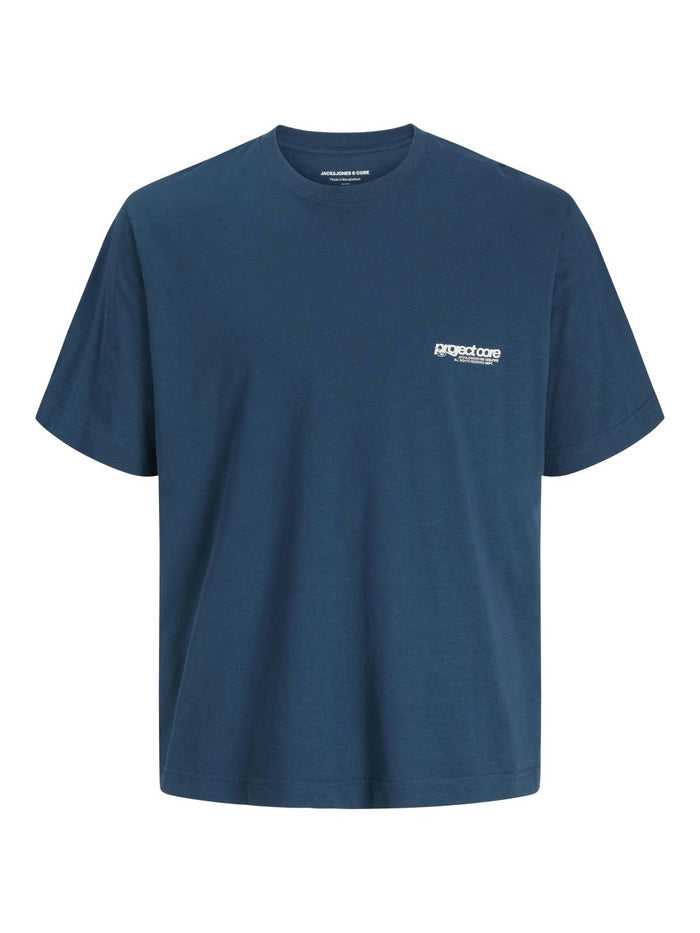 Jack & Jones Herren Rundhals T-Shirt  JCOUNION BACK PRINT - Relaxed Fit
