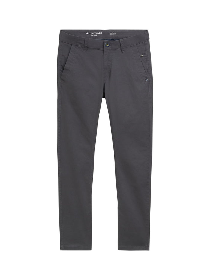 Tom Tailor Herren Chinohose TAPERED CHINO - Mid Waist - Tapered Fit