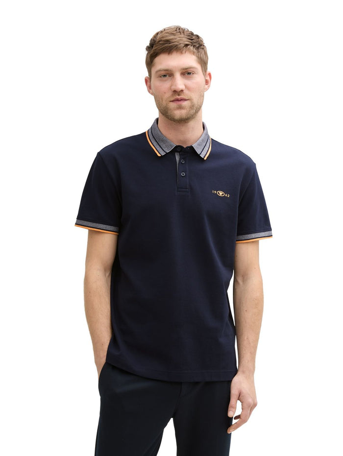 Tom Tailor Herren Poloshirt POLO WITH PRINT - Regular Fit