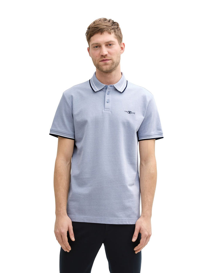 Tom Tailor Herren Poloshirt POLO WITH PRINT - Regular Fit
