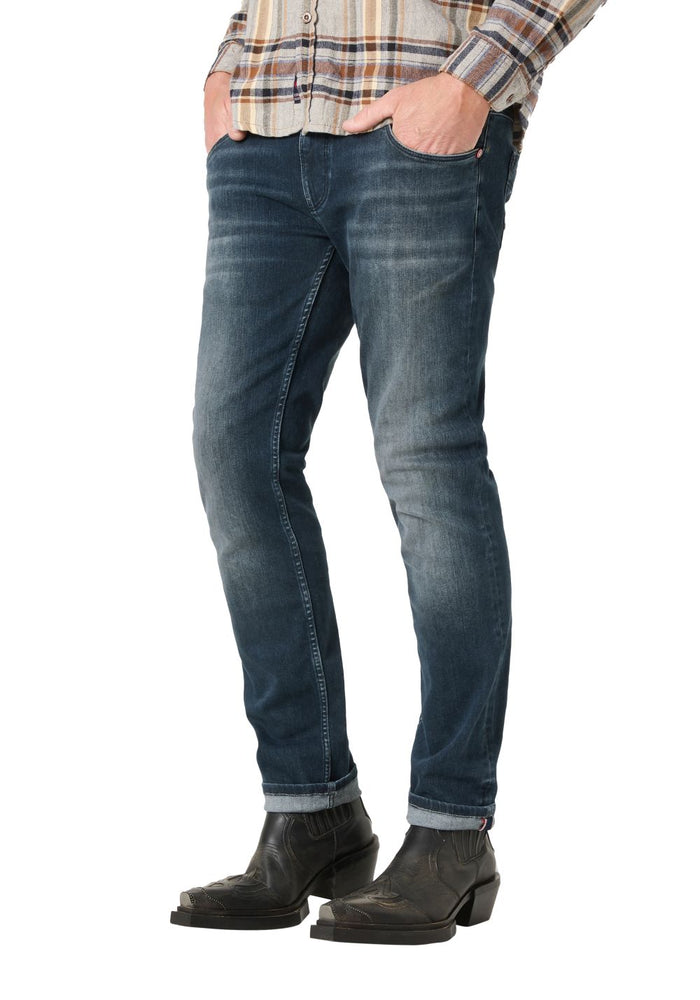 TIMEZONE Herren Jeans SLIM SCOTTTZ - Mid Waist - Slim Fit - Blau