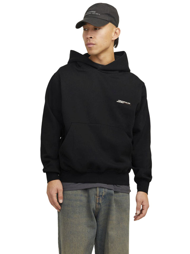 Jack & Jones Herren Hoodie Kapuzenpullover JORISLINGTON BACK SWEAT HOOD- Relaxed Fit