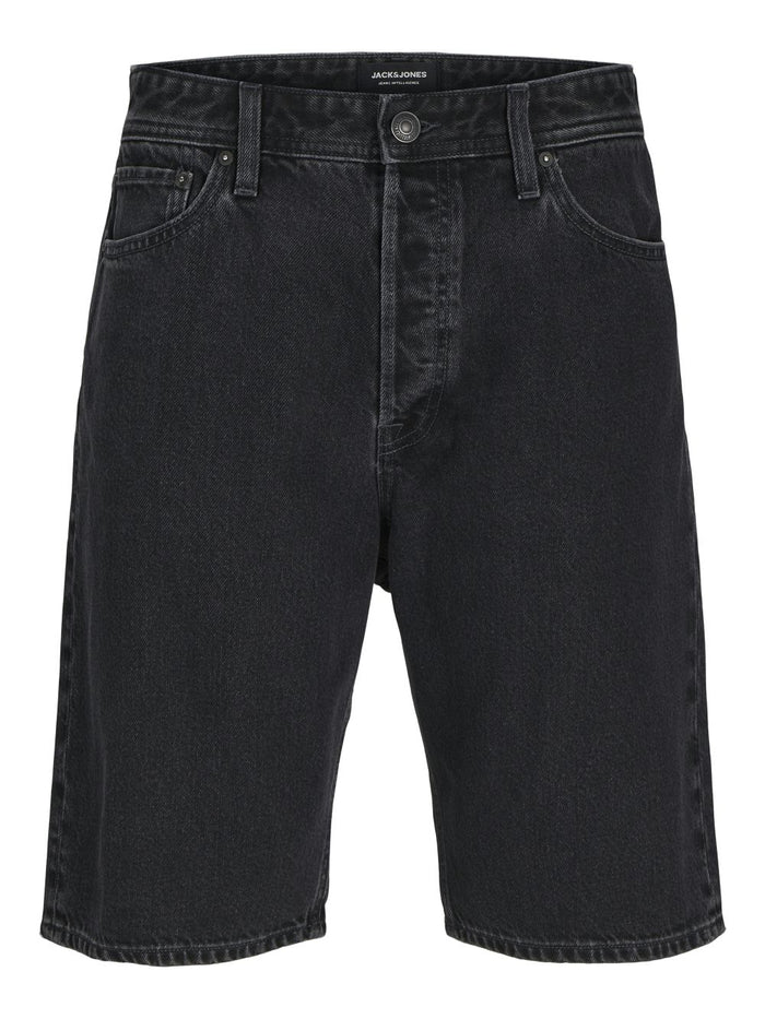 Jack & Jones Herren Jeans Short JJIALEX JJORIGINAL SHORTS- Baggy Fit - Blau Schwarz