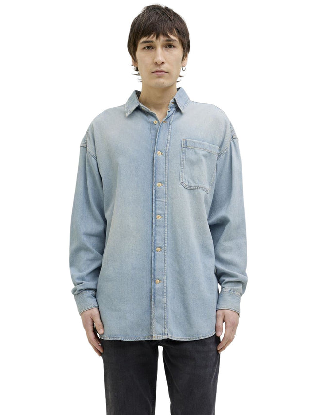 Jack & Jones Herren Jeanshemd  JORSANTORINI DENIM SHIRT Comfort Fit