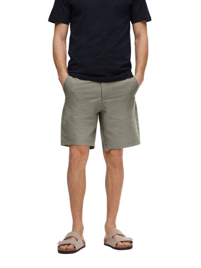 Selected Herren Chino Shorts SLHREGULAR-KARL SEERSUCKER SHORTS Regular Fit