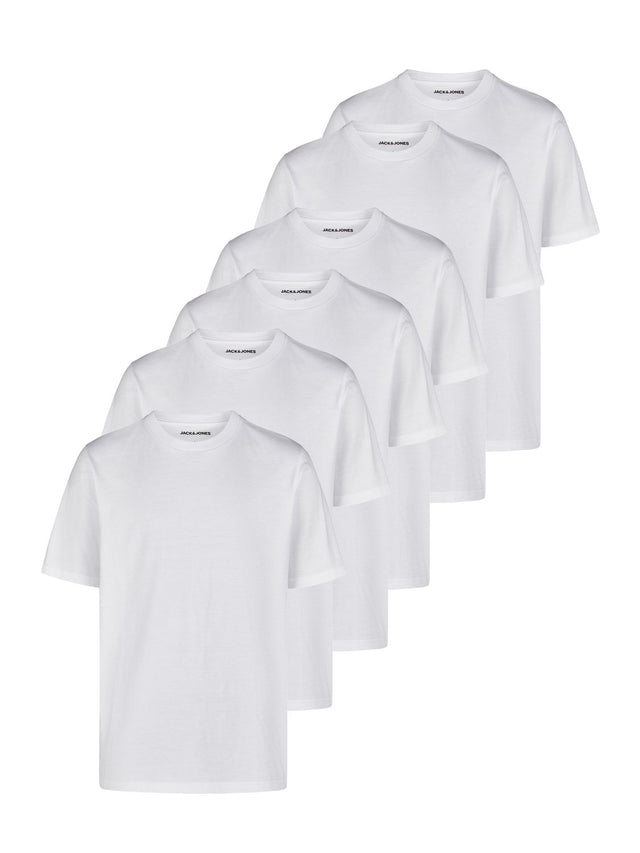 Jack & Jones Tshirt Herren Basic Regular Fit JACJEANS CREW NECK TEE 6er Set Pack