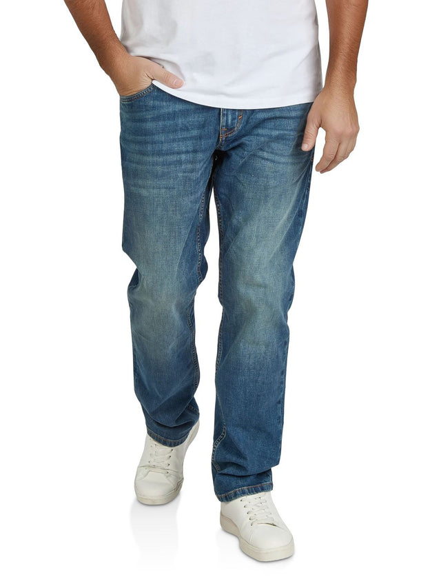 Tom Tailor Jeans Herren Stretch lang Straight Fit Marvin