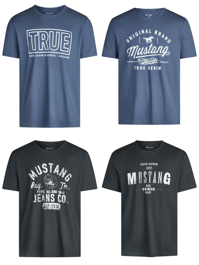 T-Shirt - 4er Pack Mustang Herren T-Shirt