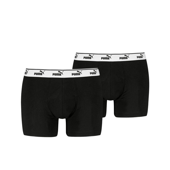 Puma Herren Boxershort PUMA ELEMENTS MEN LOGO ELASTIC BOXER 2er Pack